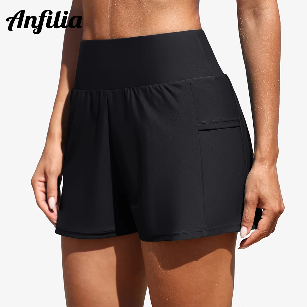 

Женские плавательные шорты Anfilia: быстросохнущие, с 2 скрытыми карманами и встроенными трусиками