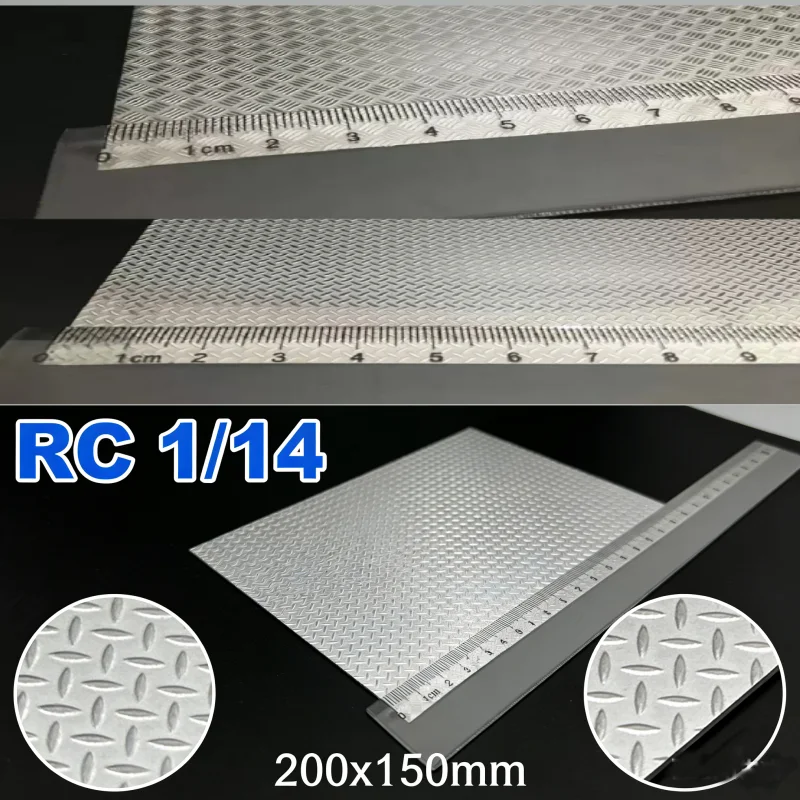 1 Item Simulation Metal Silver Big Skid Plate for 1/14 Tamiya RC Truck Car for Scania 770s R620 R470 Benz 1851 Man Diy Parts