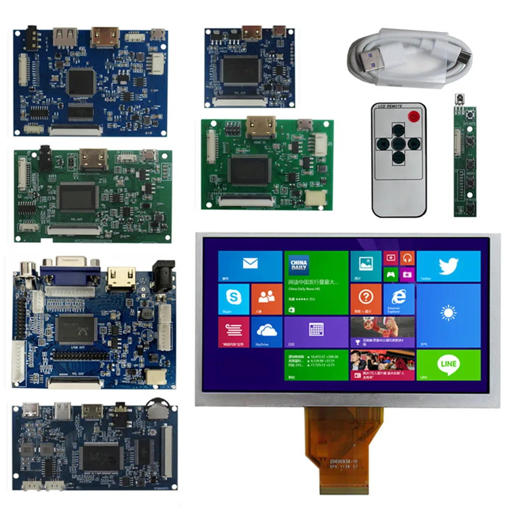 

Комплект ЖК-экрана 6,5 дюйма, вход HDMI/VGA/AV 800*480 | Совместим с дополнительным экраном ПК, Raspberry Pi, Orange Pi, автомобильной камерой заднего вида