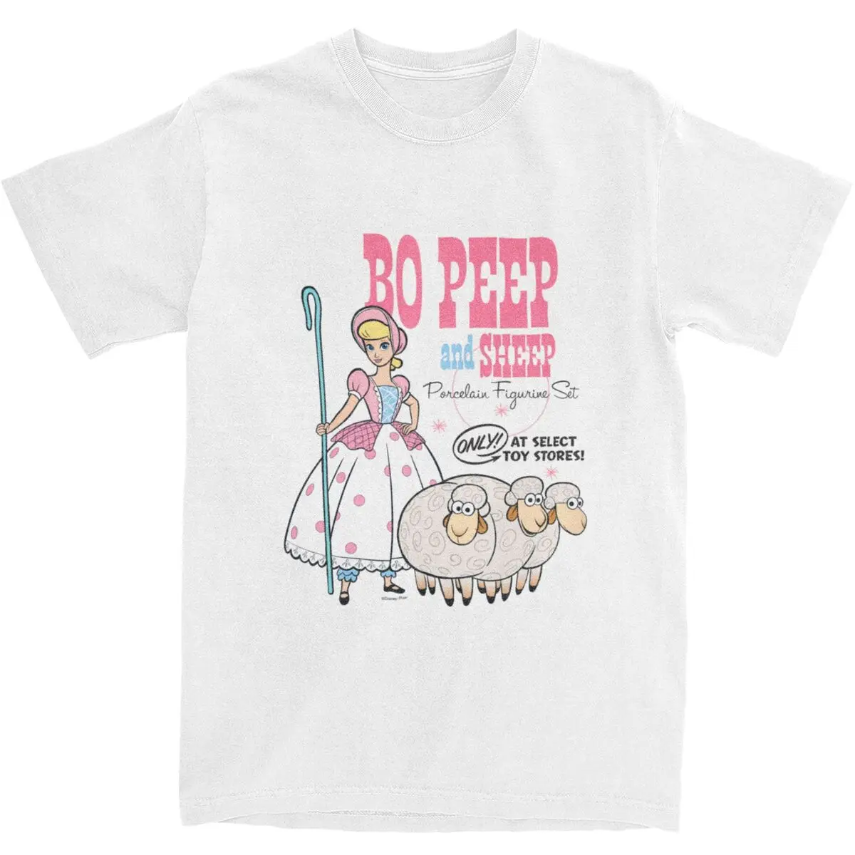 Toy Story 4 Retro Bo Peep Figure Set Ad T Shirt Men Funny Cotton T Shirts Summer O-Neck Harajuku Tees Design Oversize Tops