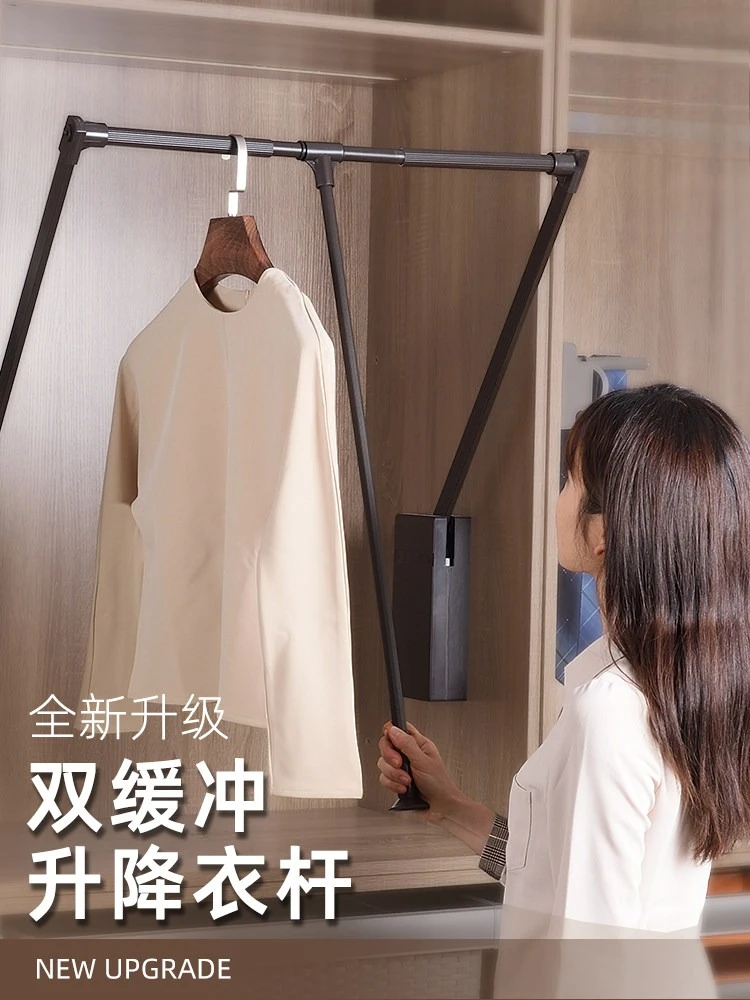 

Выдвижная штанга для гардероба, телескопическая вешалка для одежды, выдвижная штанга для хранения одежды в шкафу