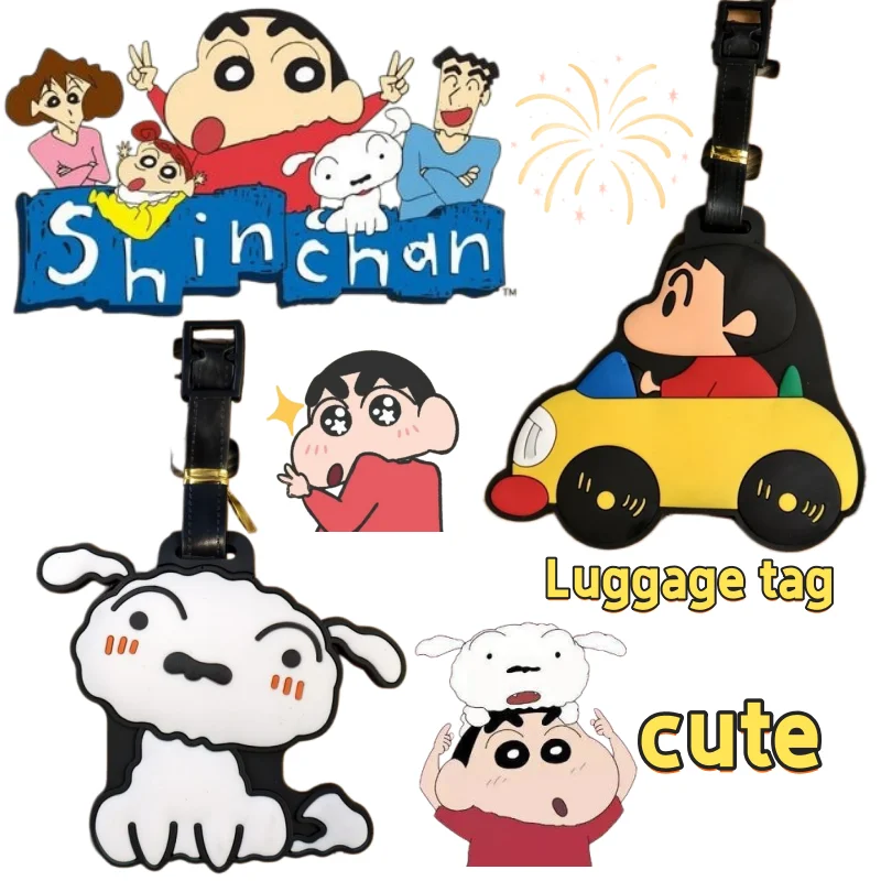 

New creative Crayon Shin-chan keychain, high-appearance travel luggage tag, stylish and cute cartoon, small and portable pendant