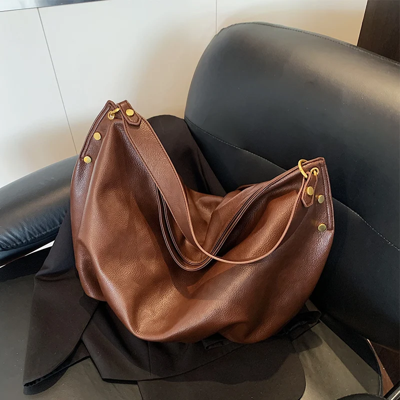 

Новинка 2024 года, дорожная сумка из искусственной кожи, сумки-хобо, известные бренды, женская сумка на плечо, повседневная большая сумка-тоут, винтажные женские сумки через плечо