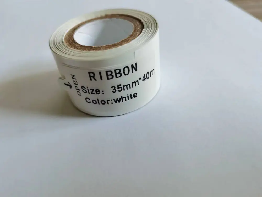 Hot stamping machine ribbon suitable for wire rubber PVC material white black