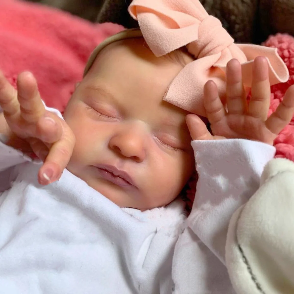 BZDOLL 50cm 20 Zoll schlafende süße Reborn-Babypuppe mit 3D-bemalter Haut und sichtbaren Adern, weiches Silikon, realistisches Neugeborenes, Bebe-Mädchen, Prinzessin, Geschenk, Spielzeug, lebensecht