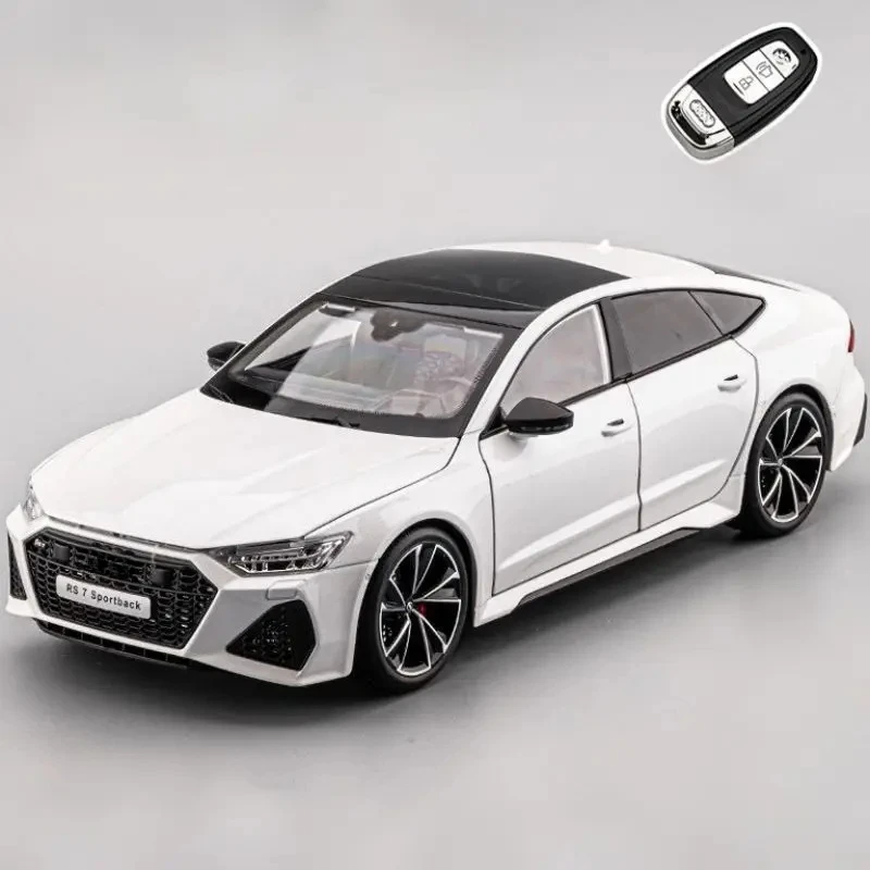 

1:18 Key Remote Control Version RS7 Alloy Sports Car Model Diecast Metal Racing Car Vehicle Model Sound Light Kids Toy Gift
