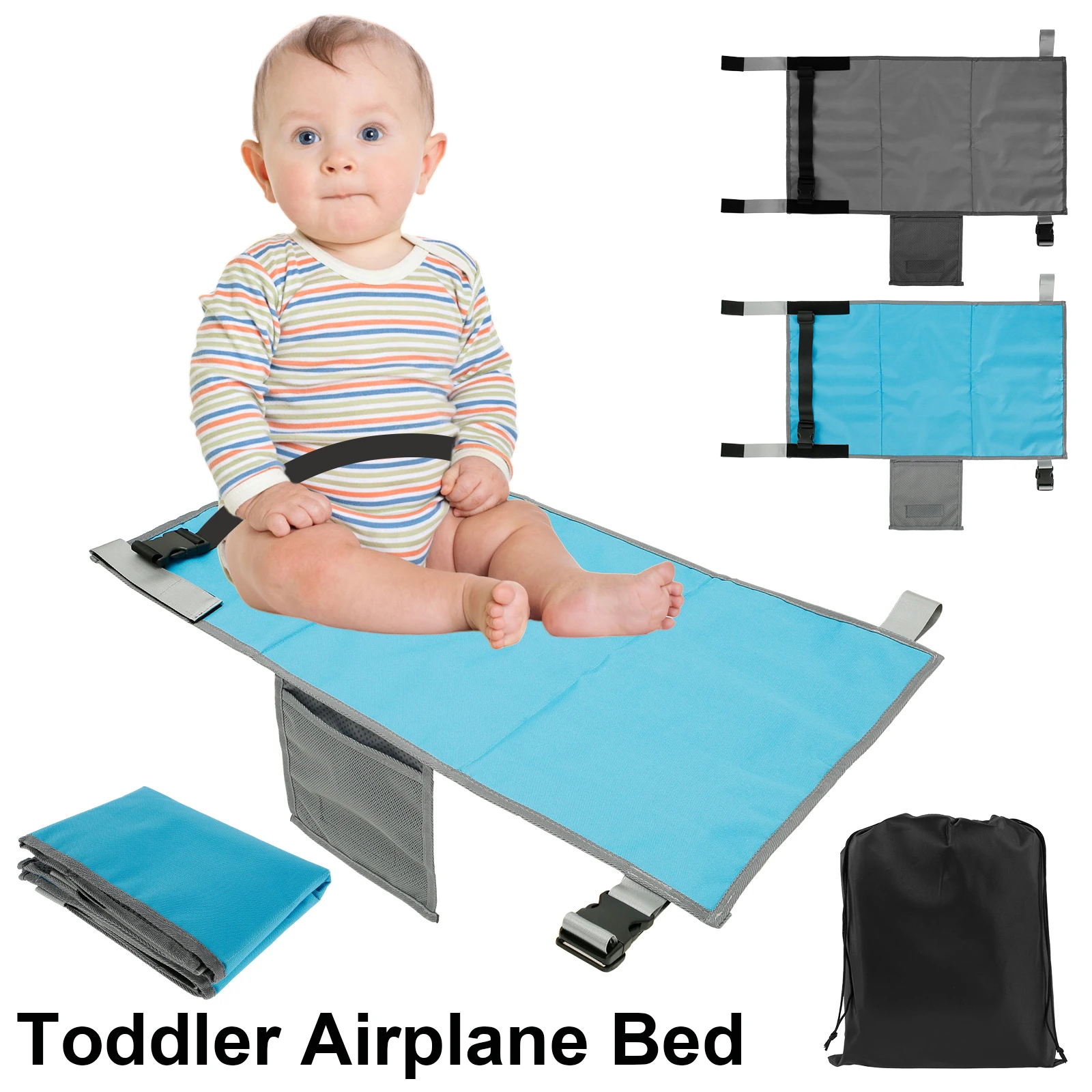 Kids Travel Airplane Bed Baby Pedals Bed Portable Travel Foot Rest Hammock Kids Bed Airplane Seat Extender Leg Rest For Kids