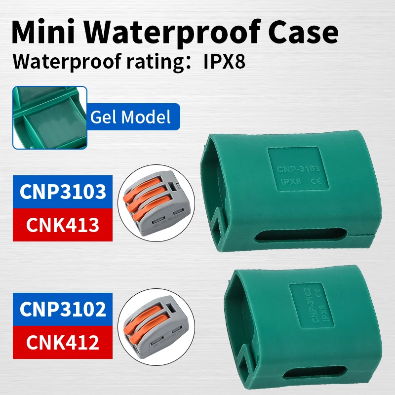 JINH IP68 Wasserdichte Mini-Gel-Kabelverbinder Anschlussdose 2 3 5-Port-Steckverbinder Universelle Verdrahtung Regenfeste Klemmenblöcke