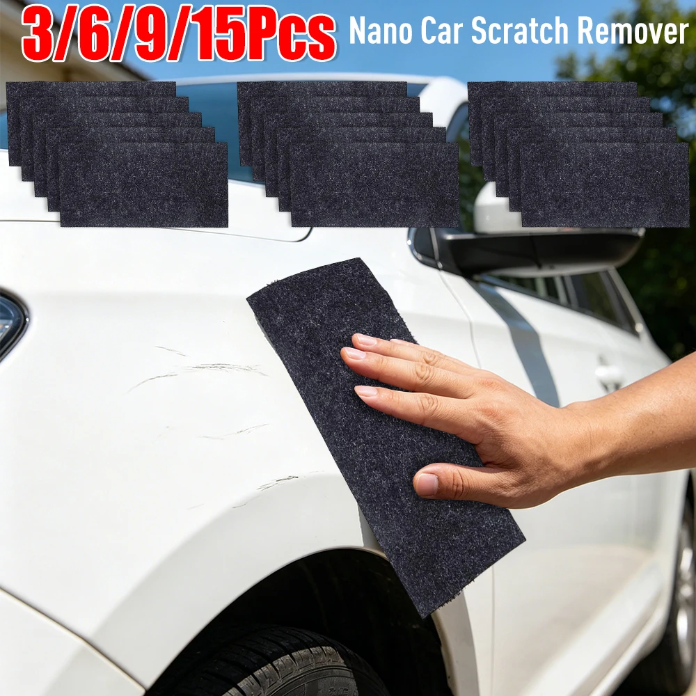3PCS Nano Car Scratch Remover Restore Car Paint Scratch Repair Remover Cloth Rust Removal Car Paint Polishing for Car Scratches