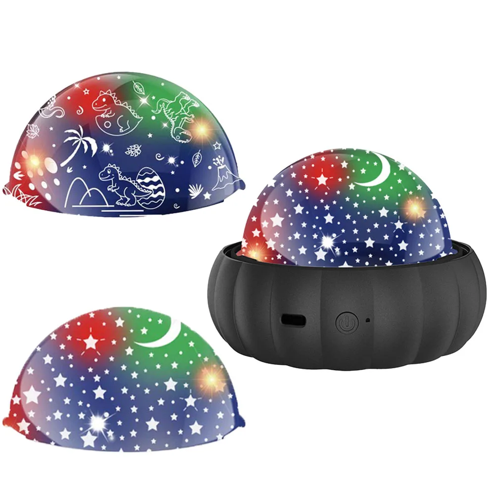 Stars Moons Dinosaurs 3D Night Light 3 in 1 Starry Sky Dinosaur 360 Rotating Space Night Light Ideal for Baby Toddler Girls Boys