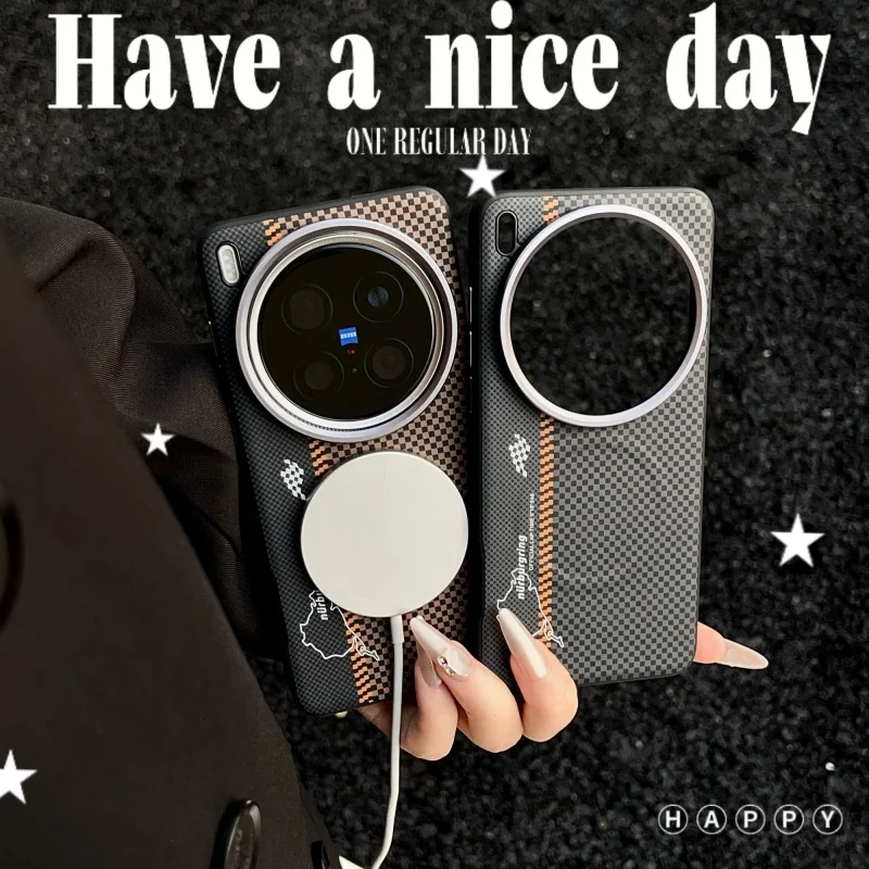 

New Track Metal Lens Ring Magnetic Phone Case Compatible with VIVO X200 Pro X200U Shockproof Protective Cover