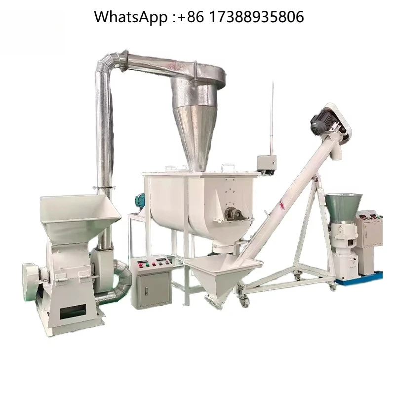 500kg/h Capacity Complete Set Farm Animal Feed Pelletizing Production Line for Chicken Pig Cattle Goat Feed
