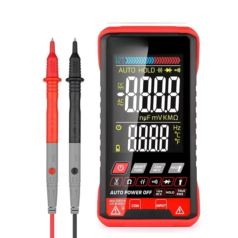 TA804B 5999 Counts Multimeter Digital AC DC 600V Color LCD Screen Professional Smart Multimeters, Digital Multimeters