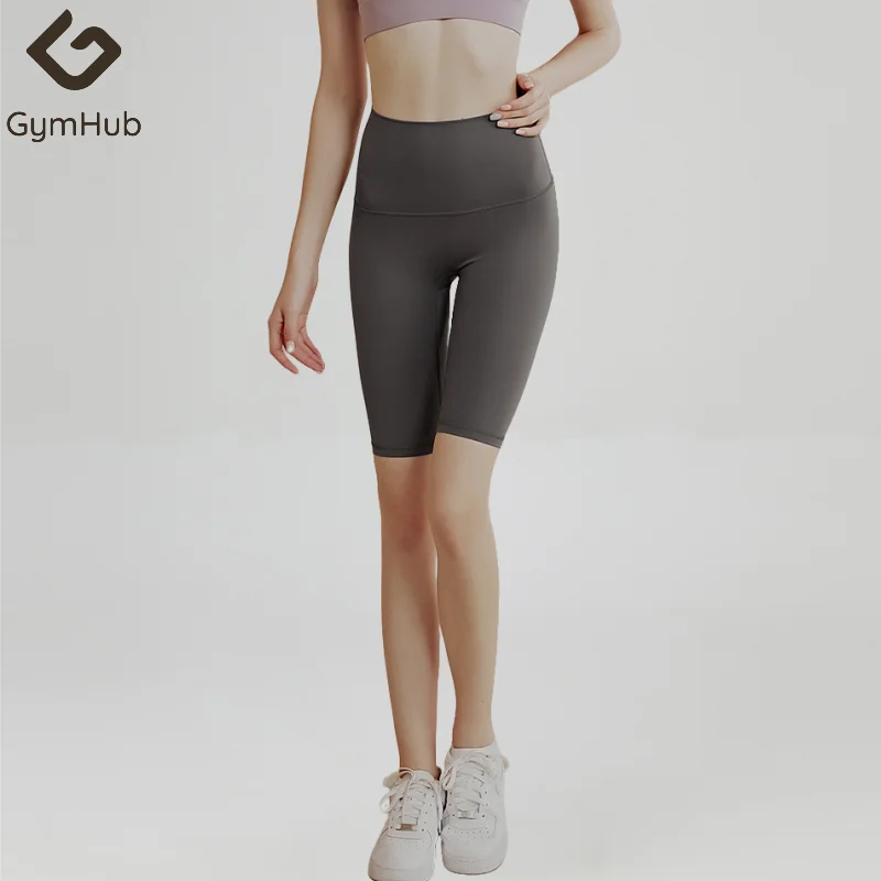 

GymHUB thin nude five-point Shorts high-waisted buttocks belly tucking gym peach buttocks outdoor cycling exercise Yoga pants