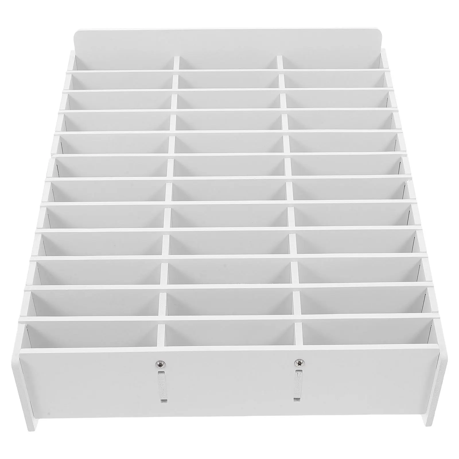 

36-Slot Phone Organizer Box Wooden Desktop Storage Rack For Classroom Office Conference Room Cellphone Management Holder Stand
