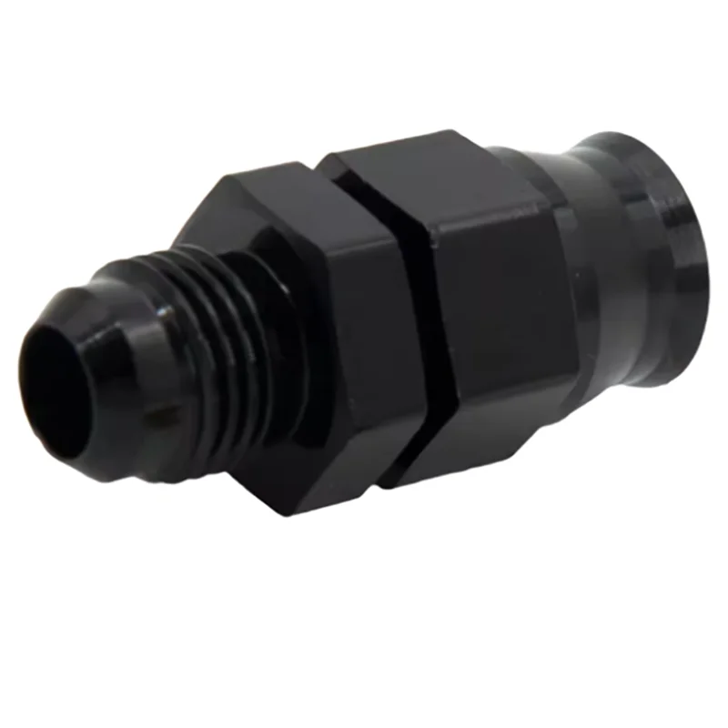 

Black Anodized Aluminum AN6 Male To AN6 Male Straight Connector 3/8" Tube Hose Fitting Adapter