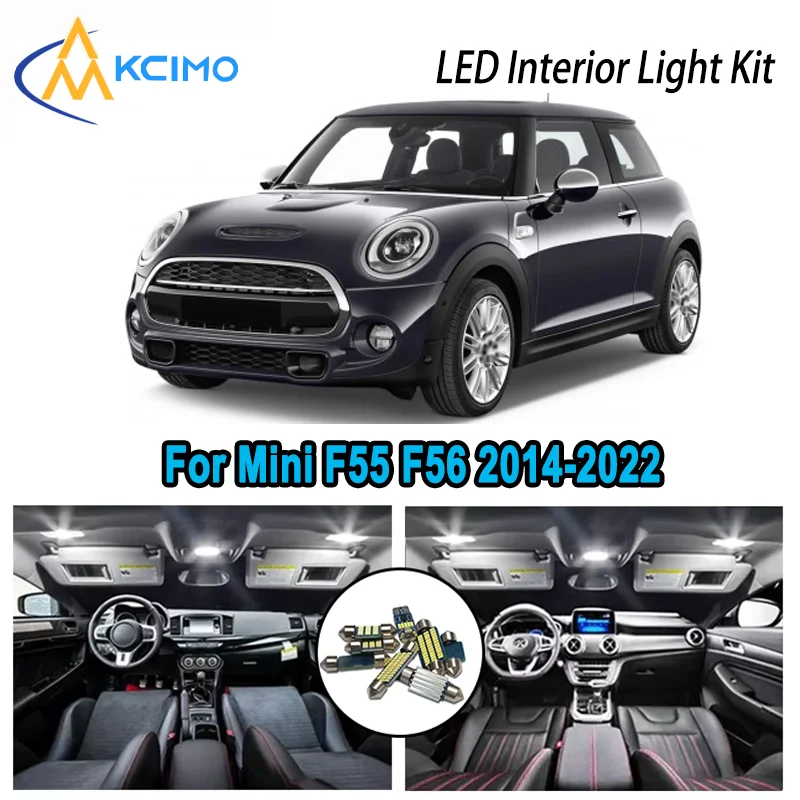 

For Mini F55 F56 2014-2022 2015 2016 2017 Premium Bright LED Interior Dome Map Trunk Light Kit Car Led Lamps Canbus No Error