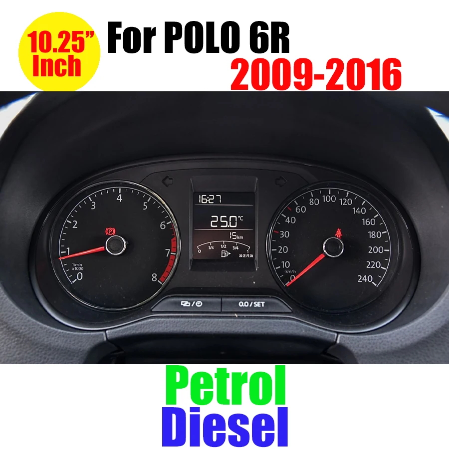 12.3 ''Digitale Virtuele Cockpit Instrumentenpaneel Voor VW Golf 6 7 Passat CC B7 B8 T6 Tiguan Scirocco Jetta Sharan LCD Snelheidsmeter