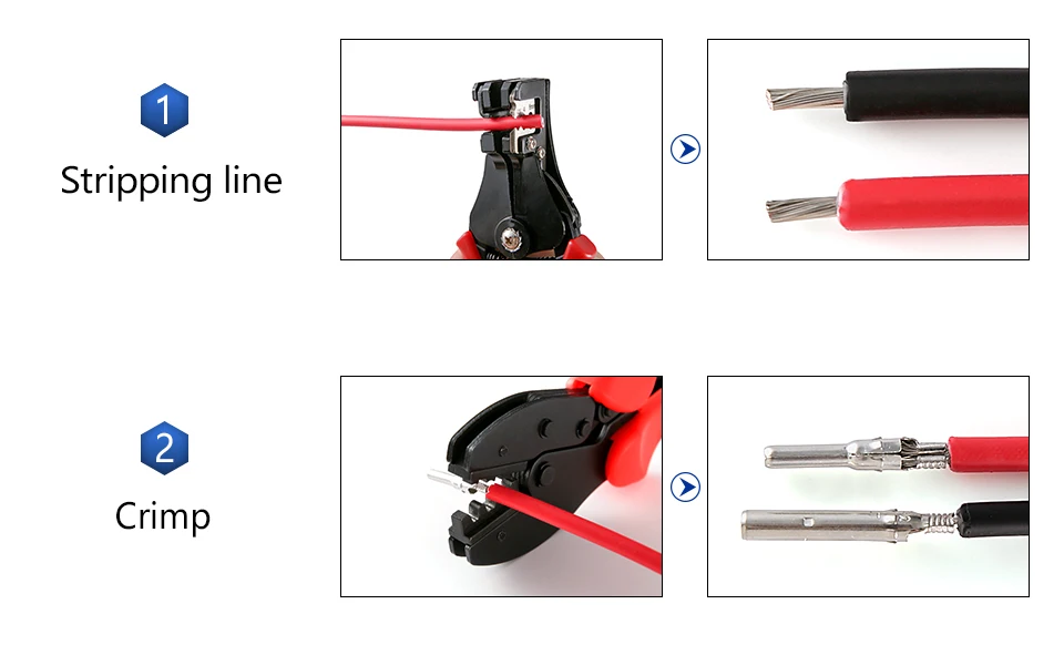 XIONGISOLAR Solar PV Cable Wire Black+Red 2.5/4/6mm2 with Male and Female Extension Cord US Plug 10/12/14 AWG Solar PV Wires