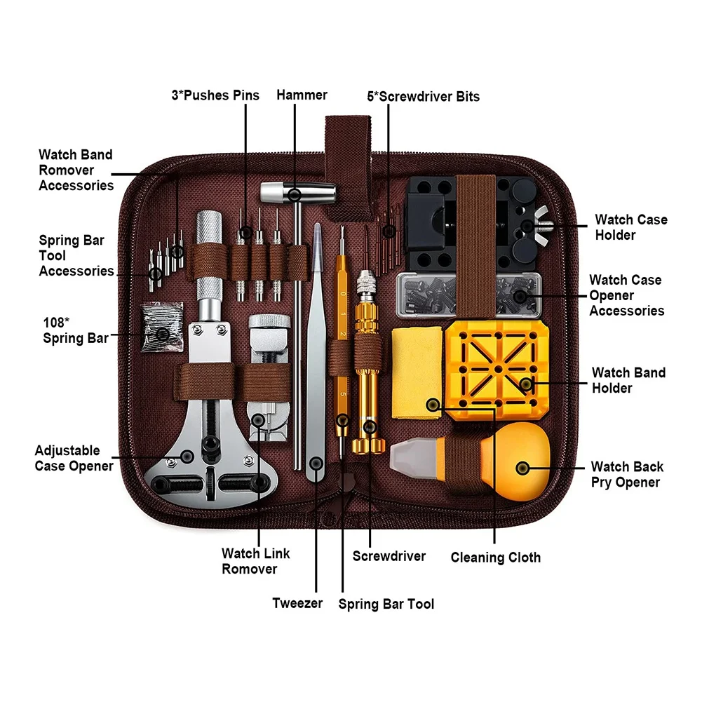 Watch Repair Kit, 149 PCS Watch Battery Replacement Tool, Watch Band Repair Tool, Watch Spring Bar Tool Set