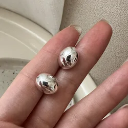 S925 sterling silver korean version niche design sense beanie earrings korea simple fashion commuter ear accessories wholesale