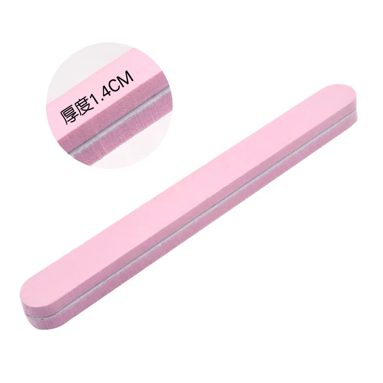 500Pcs Nail Tools Wash Square Sand Strip Thickened Double Polishing Polishing Strip Pink Nail Rub Strip