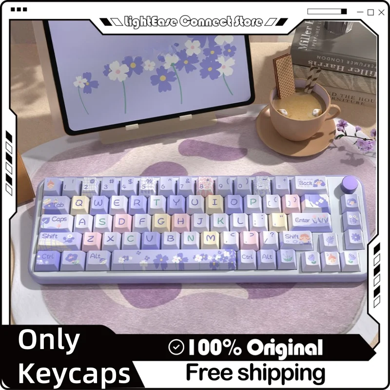 Flower Girl Original Keycaps 138/158 Key Original Factory Height Pbt Material Heat Sublimation Personalized Customization Keycap