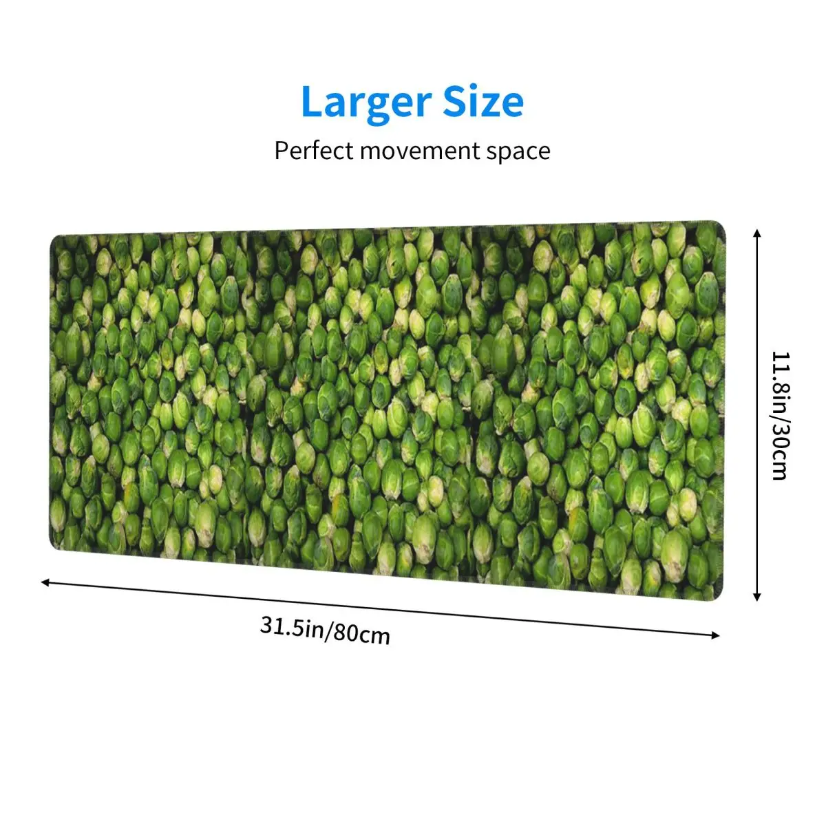 Large Mouse Pad Brussels Sprouts Novelty Gamer PC Laptop Mats Keyboard Carpet Computer Gaming Office Accessories Desk Mat