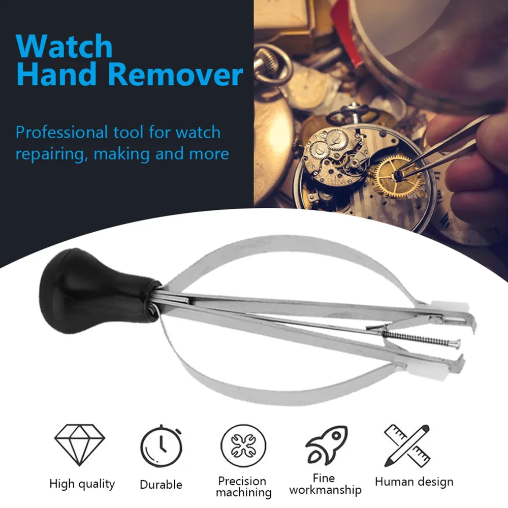 Portable Silver Watch Hand Remover Tool Metal 9.5 * 4cm Watch Repair Tool Watch Plunger Puller Watch Repair Work