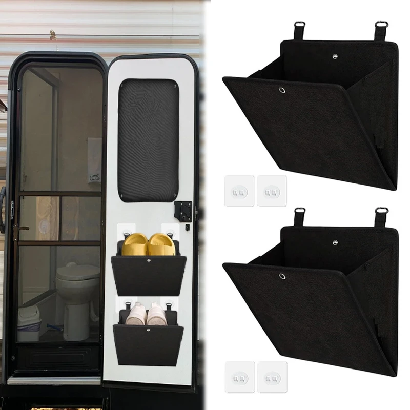 2 قطعة من RV باب تخزين أكياس الأحذية RV الحائط الباب الأحذية تخزين أكياس تخزين النسيج أكياس معلقة RV المعسكر اكسسوارات