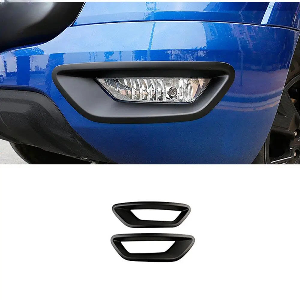 Car Upgrade For Great Wall Poer 2024 2025 Black Chrome Front Fog Light Lamp Frame Deco Sticker Cover Moulding