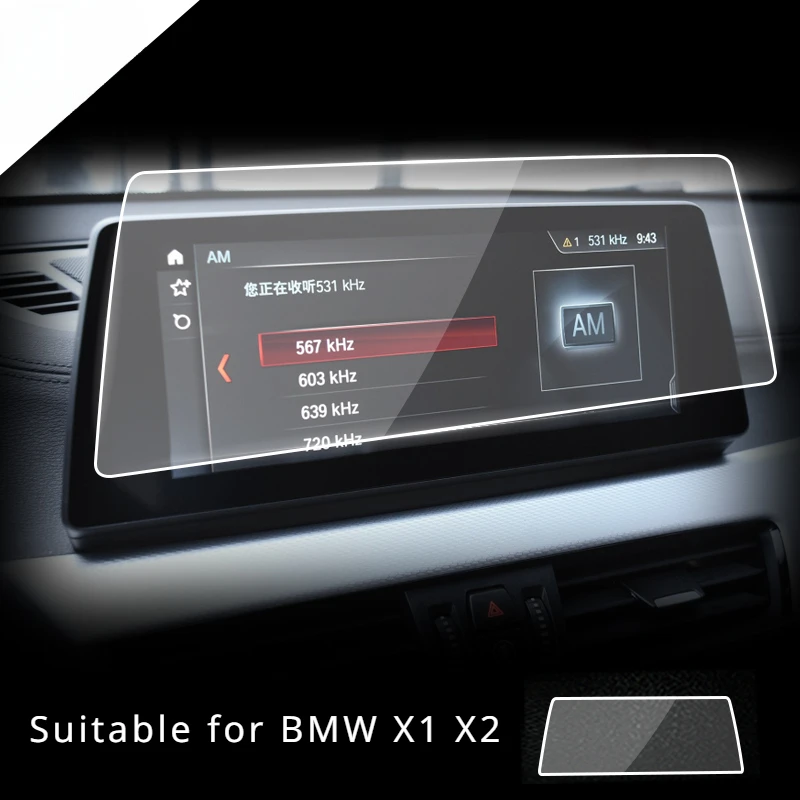 

For BMW X1 X2 2021 2022 Tempered Glass Navigation Screen Protection Anti-scratch Film Steel Portective Auto Accessories