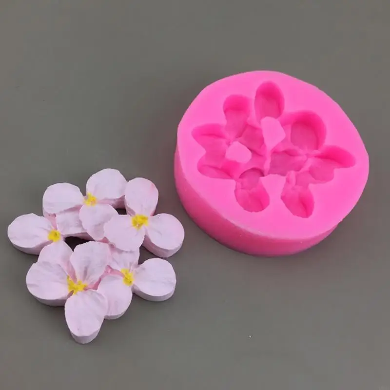 แม่พิมพ์ซิลิโคนดอกไม้ 3D 3D สำหรับทำเค้กช็อคโกแลตปูนปลาสเตอร์เครื่องประดับศิลปะปูนปลาสเตอร์