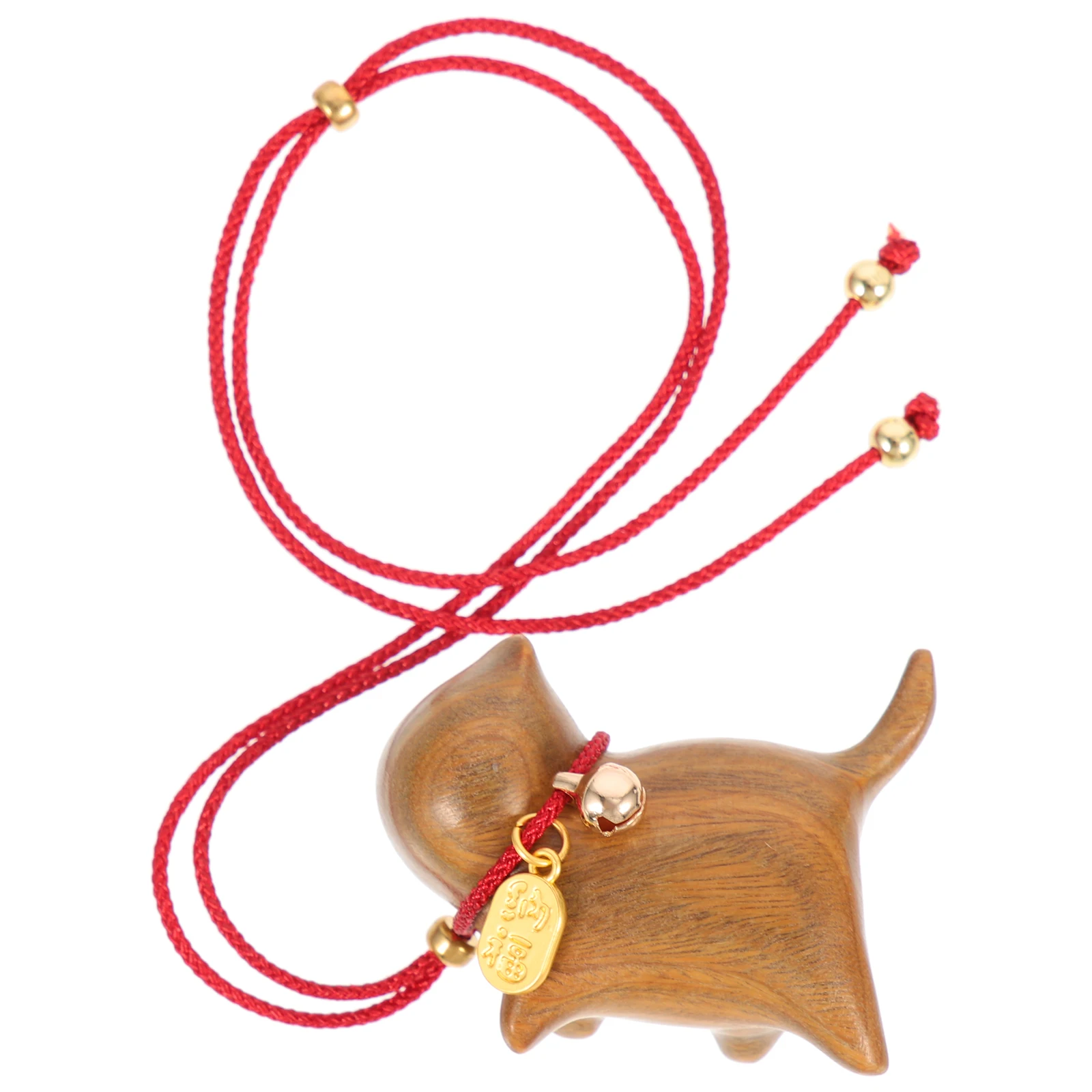 

Wooden Pendant Car Hanging Decor Statue Lovely Figurine Creative Adornment naments Cat Wooden naments Exquisite Cat Model Small