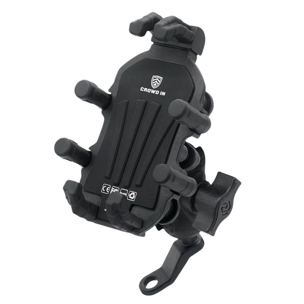 

‌Universal Motorcycle Phone Mount Mirror Base Aluminum Alloy Anti-Vibration Holder for E-Bike/ATV/UTV
