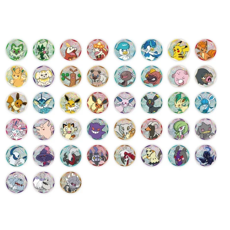 100% 정품 포켓몬 젬 팩 배지 세트 PTCG 간체 중국어 수집용 카드 장난감 VOL 트레이딩 블라인드 박스 배지 플래시 카드