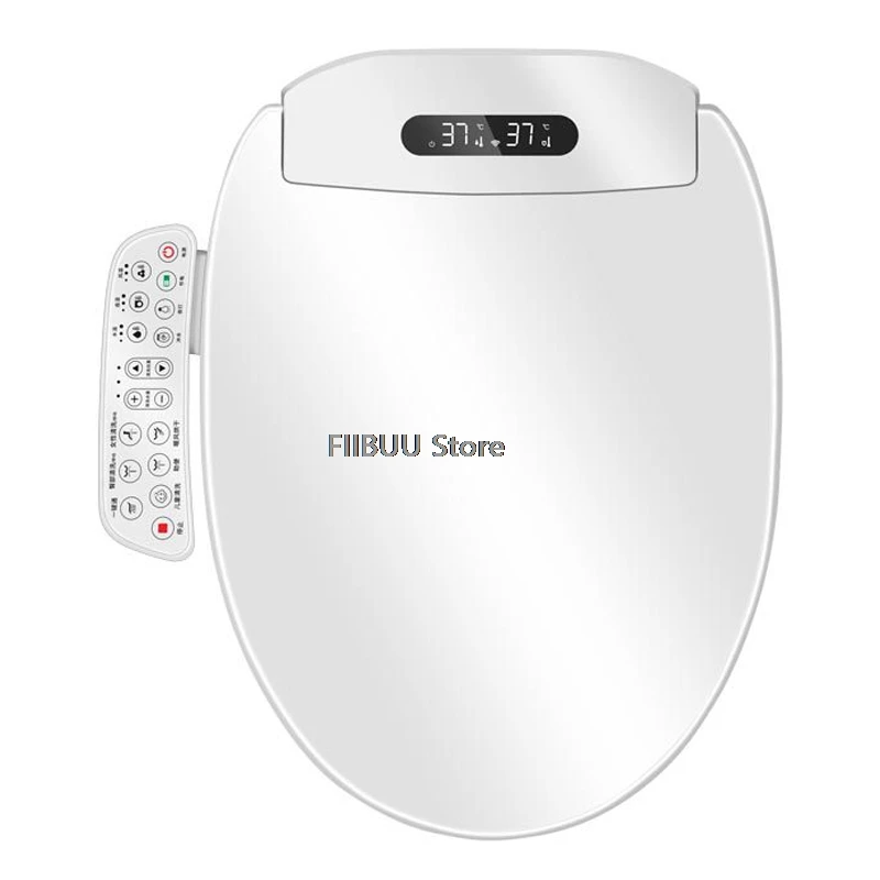 Electric Smart Bidet Toilet Seat with Heated Toilet Seat Instant Warm Water Slow Close Elongated Intelligent Toilet Cover Lid