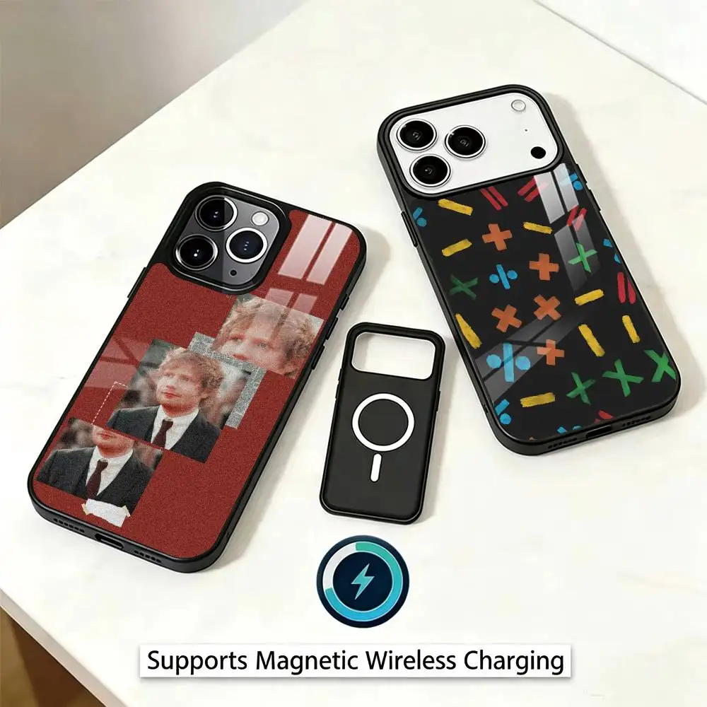 E-Ed Sheeran Hot Singer Album Phone Case For iPhone17,16,15,14,13,12,11 Plus,Pro Magnetic Supports Magnetic Wireless Charging
