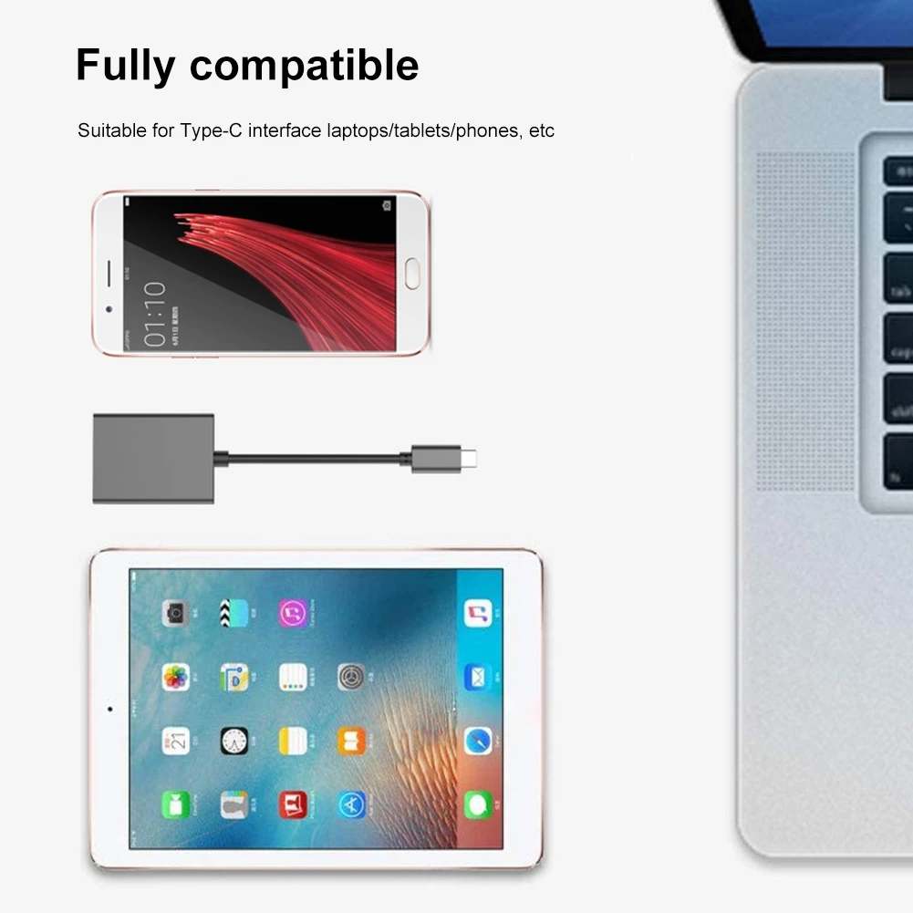 FAST-1000Mbps Type-C To RJ45 Internet Cable Network Card USB Type-C To Ethernet Adapter Support PD Charging For Mobile Phone