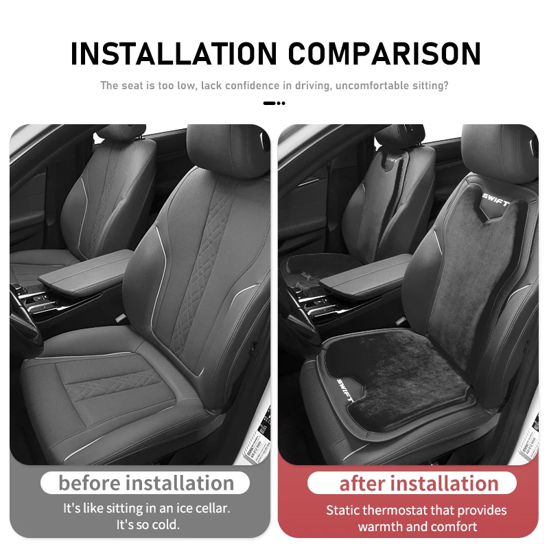 For Suzuki Flannel Car Seat Cover Warm Backrest Cushion Protector Pad Swift Sport zc33s zc31s zc72s 2022 2020-2005
