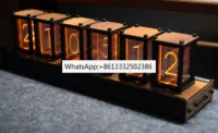 RGB Nixie Tube Clock Digital Luxury Glow Tube Clock Electronic Desktop Led Vintage Vacuum-tube Clocks Light Birthday Gift Ideas