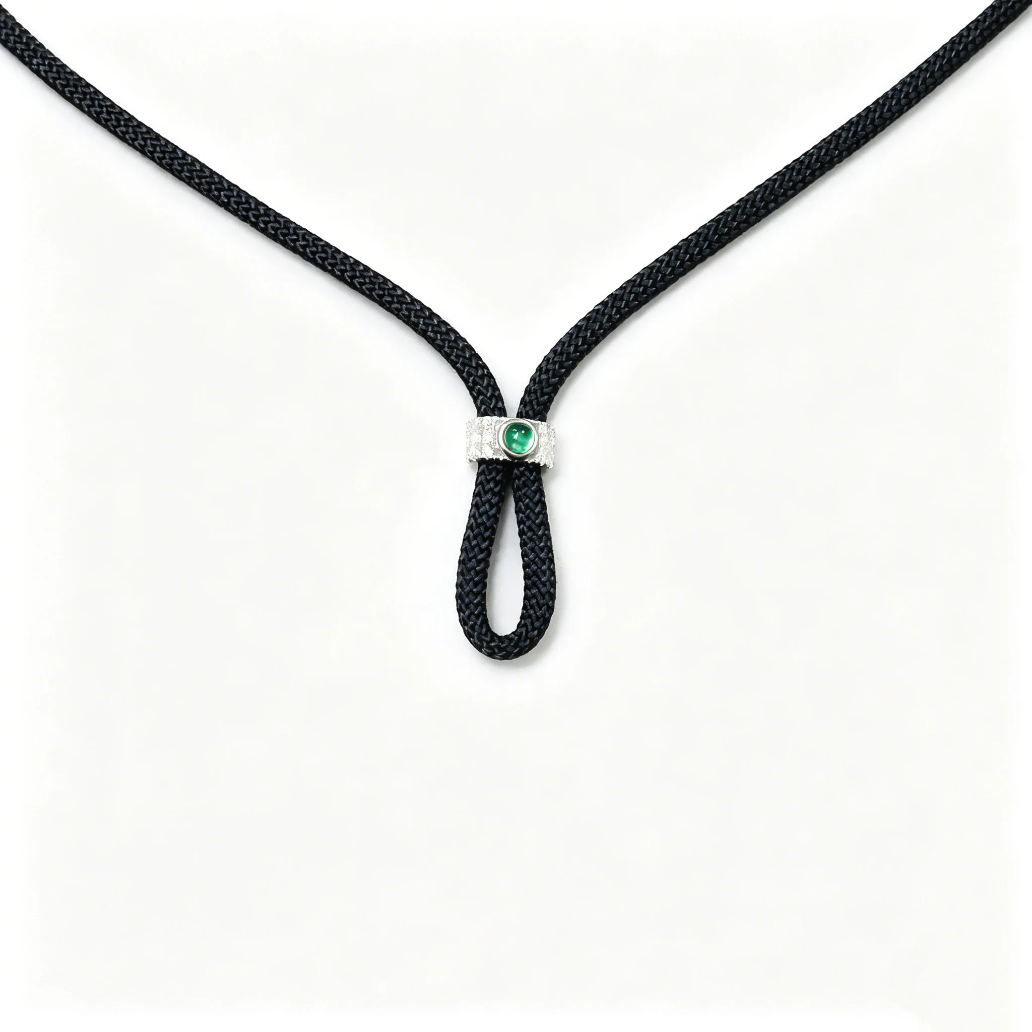 Vintage 925 Sterling Silver Black Braided Necklace Adjustable Pendant Chain Fine Jewelry for Women's Birthday Gift Daily wear