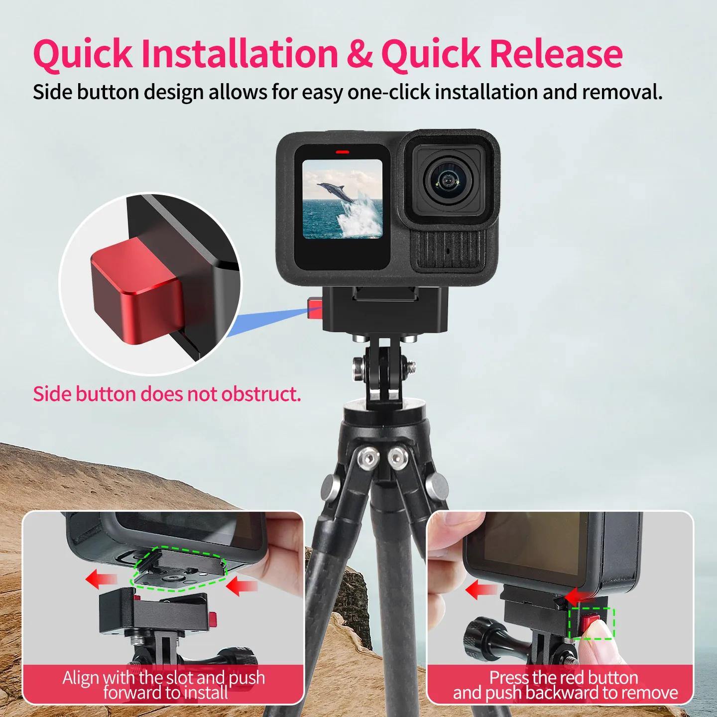 Ultraleichter 5-teiliger Teleskop-Selfie-Stick für Insta360 X6 X5 Smartphone, Unsichtbar 360 ° Stativ für Radfahren, Vlogging, Skifahren, Filmen – Detail 10