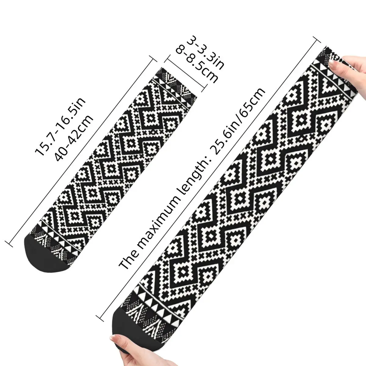 Vintage Farmhouse Rustic Style Oriental Traditional Moroccan Design Men's Socks Unisex Harajuku Seamless Printed Crew Sock Gift