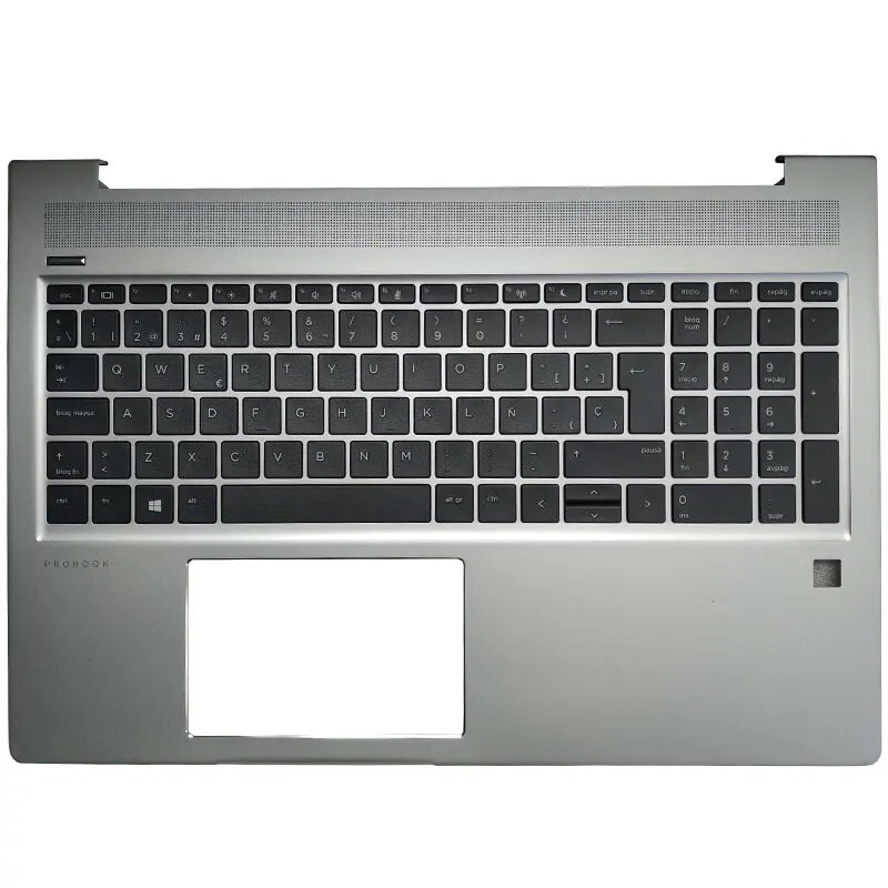 Mới Tây Ban Nha Bàn Phím Dành Cho Laptop HP ProBook 15 450 G6 455 G6 455R G6 450 G7 455 G7 455R G7 Laptop SP Với Palmrest Nắp Trên Bạc