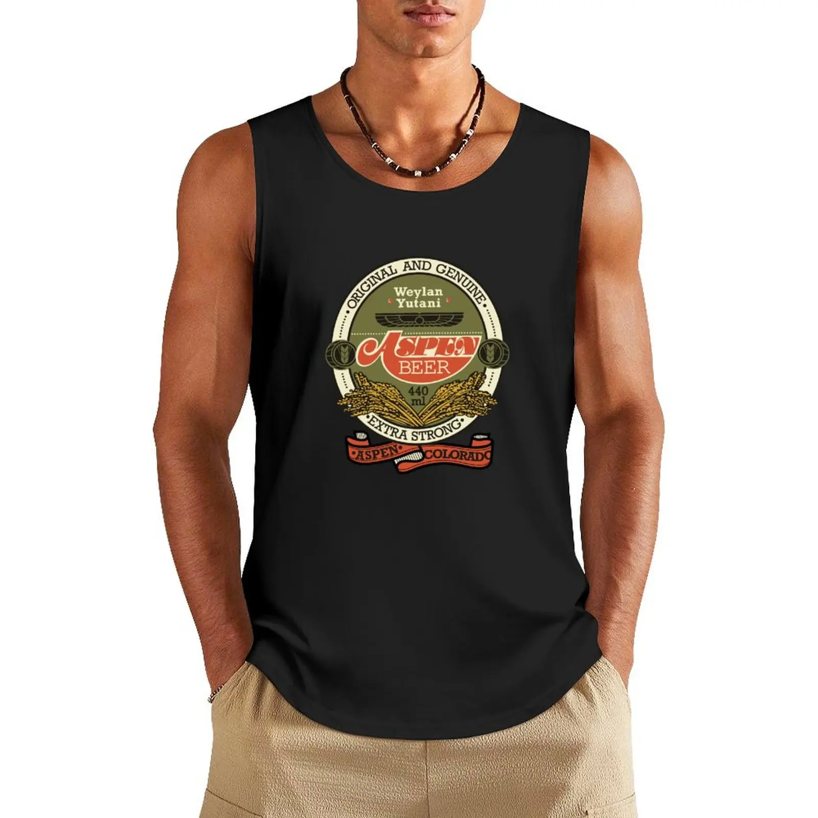 

Aspen Beer Weylan-Yutani (70s colours) (inspired by Alien) Tank Top T-shirt man summer Men's tops t shirt gym