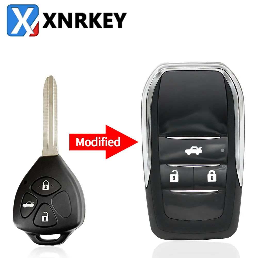 

Модифицированный кнопочный брелок XNRKEY 2/3/4 для Toyota Reiz Camry Rav4 Yaris Corolla 4runner Avlo 2017 2019, откидной пульт дистанционного управления для автомобильного ключа