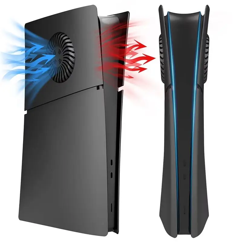

Защитная пылезащитная крышка T23C для PS5 Slim, жесткий корпус из ABS-пластика с вентиляционными отверстиями для цифровой консоли Playstation 5 Slim