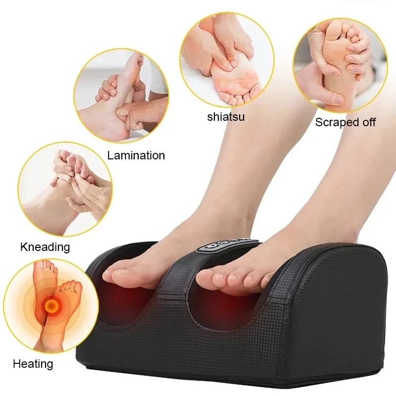 Electric Leg Massage Machine Hot Compression Kneading Rolling Heating Therapy Finger Pressure Massage Muscle Relax Relieve Pain