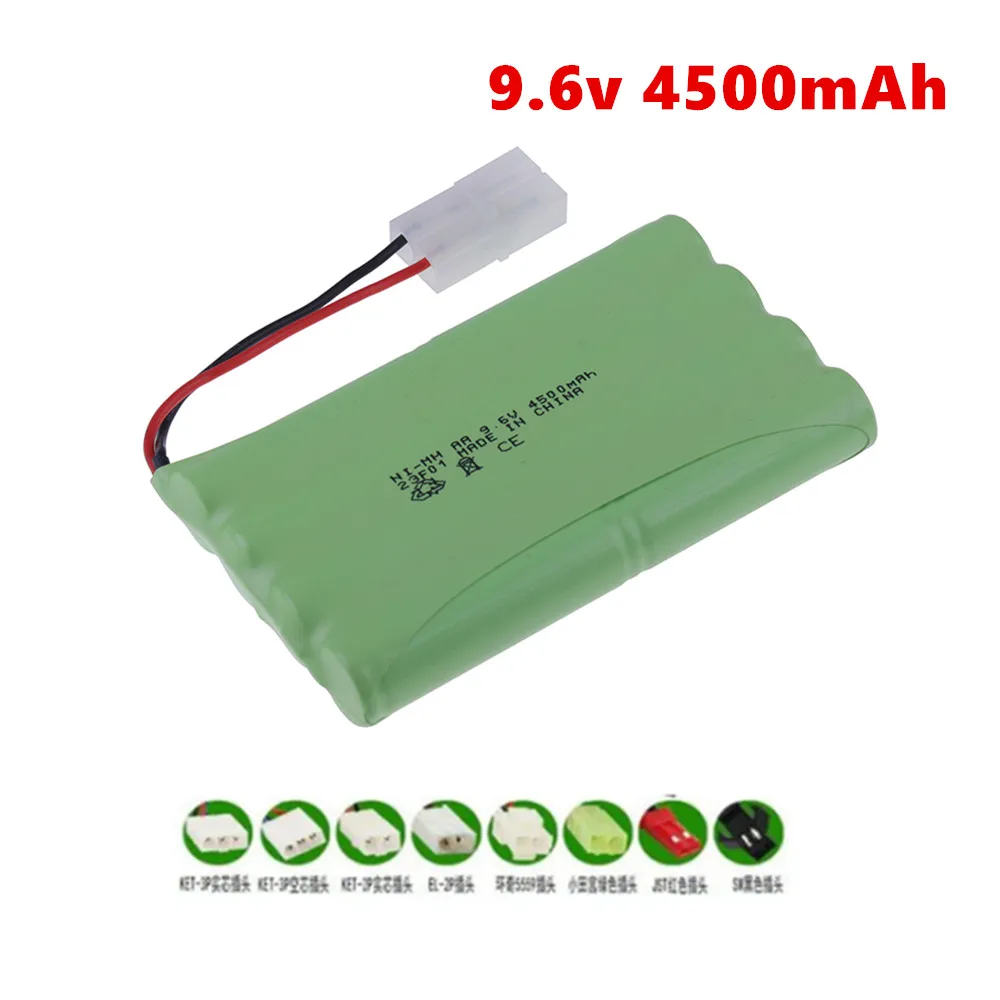 9.6V 4500mah NI-MH AA Rechargeable Battery Pack for RC toys Car Tanks Trains Robot Boat Gun tools 9.6V high capacity AA battery